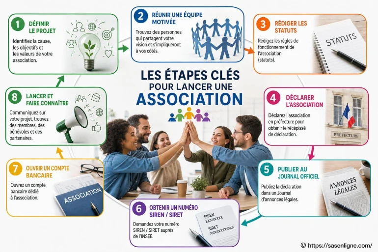 Les étapes clés pour lancer une association